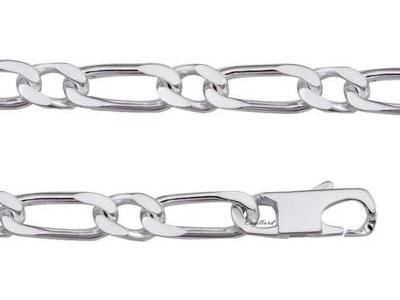 Bracelet Argent Homme Maille Cheval 7 mm Alternée 1/1 - 301269B - Réf. 301269B