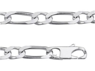 Bracelet Argent Rhodié Maille Cheval 8 mm Alternée 1/1 - 301488B - Réf. 301488B