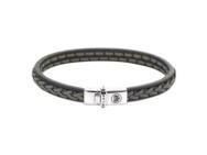 Bracelet Argent Single Stranded Black Grey Rebel & Rose - RR-L0144 - Réf. RR-L0144