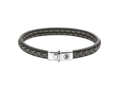 Bracelet Argent Single Stranded Black Grey Rebel & Rose - RR-L0144-S - Réf. RR-L0144-S