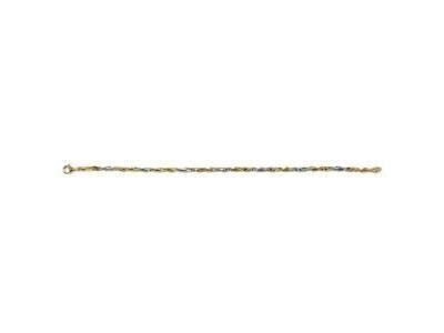 Bracelet Bicolore Tube Valenzi Argent 925 Bicolore - FA069-B YW - Réf. FA069-B YW