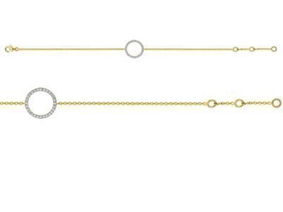 Bracelet Cercle Diamant Or Jaune et gris rhodié 750 - 4.6008.23 - Réf. 4.6008.23