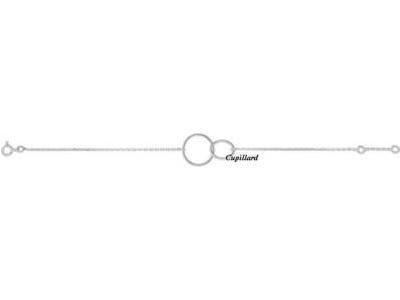 Bracelet Cercles Enlacés Argent Rhodié - Réf. 333150