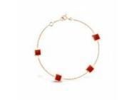 Bracelet Clozeau Or Rose 750 Résine Rouge Nacrée - C3L108RRO - Réf. C3L108RRO