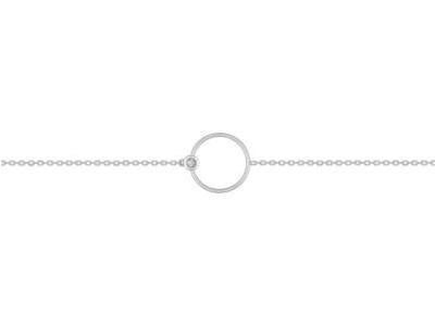 Bracelet femme cercle diamant or gris rhodié 750/1000  RB651GB4 - Réf. RB651GB4