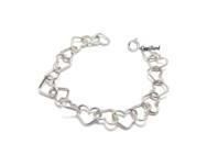 Bracelet Femme Cœurs Enlacés Argent Rhodié 311041B - Réf. 311041B