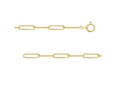 Bracelet Femme Forçat Rectangle Or Jaune 750 - 04203 - Réf. 04203