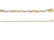Bracelet Femme Or Tricolore 750 Vague 579.5 - Réf. 579.5