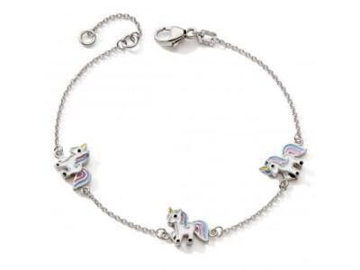Bracelet Fille Licorne laquée Argent 925 Rhodié - C3038  - Réf. C3038