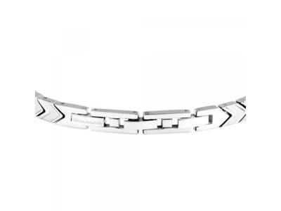 Bracelet Iconic Maserati Acier Chevrons Gris Trident Noir - JM225AVD91 - Réf. JM225AVD91