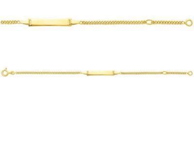 Bracelet Identité Bébé Or Jaune 375 Maille Gourmette - 630021.2 - Réf. 630021.2