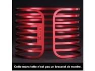 Bracelet manchette acier couleur rouge cerise Themata - Réf. MCL5CE
