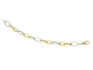 Bracelet or 18 carats bicolore ogives fil carré, Masviel 7234G - Réf. 7234G