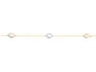 Bracelet Or 750 Tricolore diamant Motif Feuilles - RY627TB4 - Réf. RY627TB4