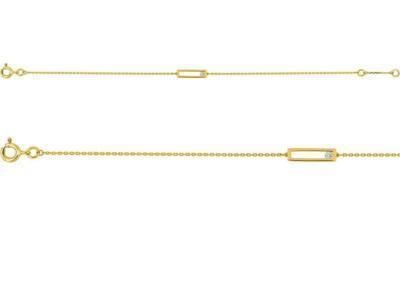 Bracelet Or Jaune 750 Diamant Motif Rectangle - 4.7209.30 - Réf. 4.7209.30