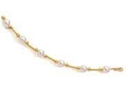 Bracelet Perle Eau Douce 7.5/8 Intercalaire Or Jaune 750  - Réf. BP001-J