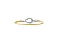 Bracelet Tressé Valenzi Argent 925 Doré et Zirconium - TR3904CZ-YW - Réf. TR3904CZ-YW