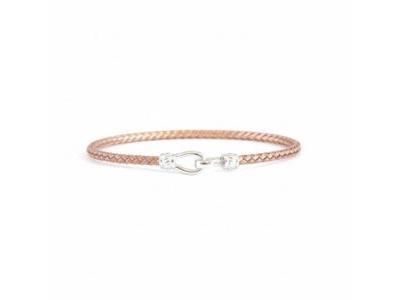 Bracelet Tressé Valenzi Argent 925 Plaqué Or Rose - TRBABYHOOKPW - Réf. TRBABYHOOKPW
