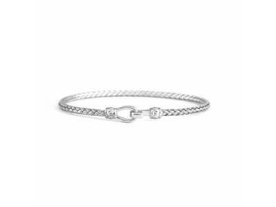Bracelet Tressé Valenzi Argent 925 Rhodié - TRBABYHOOKW - Réf. TRBABYHOOKW