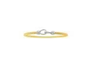 Bracelet Tressé Valenzi Argent Plaqué Or Jaune - TRBABYHOOKYW - Réf. TRBABYHOOKYW