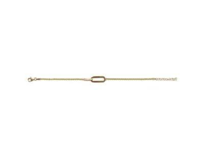 Bracelet Valenzi Ovale Argent 925 Doré Zirconium - BR03Y - Réf. BR03Y