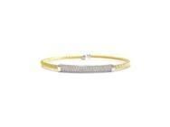 Bracelet Valenzi Tressé Argent 925 Doré Et Zirconium - TR3955YW - Réf. TR3955YW