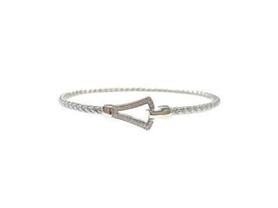 Bracelet Valenzi Tressé Argent 925 Zirconium - TR39275W - Réf. TR39275W