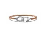 Bracelet Valenzi Tressé et Entrelacé Argent Bicolore - TR39260PW - Réf. TR39260PW