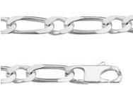 Chaîne Homme Argent 925 Figaro Alterné 1/1 - 8MM AC1180 - Réf. AC1180