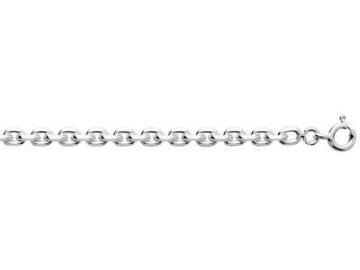 Chaîne Homme Argent Rhodié Forçat Limée 3 mm - 301204C - Réf. 301204C