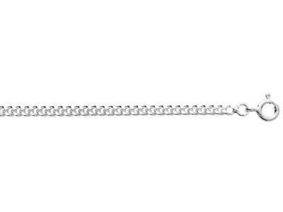 Chaine Homme Gourmette Argent Rhodié 2.5 mm - 301480C - Réf. 301480C
