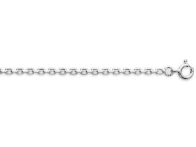 Chaîne Maille Forçat Argent Rhodié 1.80 mm - 301202C - Réf. 301202C