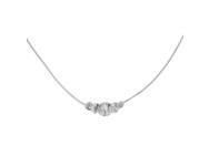 Collier 5 Ronds Froissés Or Gris 375 Scarlett Ballet BN2034CNG42 - Réf. BN2034CNG42