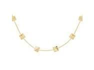 Collier 7 Pastilles Carrées Froissées Or Jaune 375 Scarlett Ballet BN2044CNJ42 - Réf. BN2044CNJ42