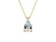 Collier Aigue-Marine Poire Diamant Or Jaune 750/1000 - APNL88315-7X AI OJ - Réf. APNL88315-7X AI OJ
