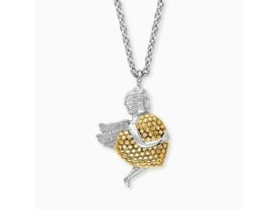 Collier Ange Cœur Argent Bicolore Engelsrufer - ERN-ANGEL-HEART-BI - Réf. ERN-ANGEL-HEART-BI