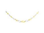 Collier Anneaux Ovales Or Bicolore 750 - Réf. 7814G