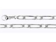 Collier Argent Rhodié 4 mm Maille Alternée 1/1 - 301266C - Réf. 301266C