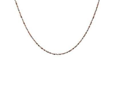 Collier Bicolore Valenzi Argent 925 Plaqué Or Rose- FA069-C PW - Réf. FA069-C PW