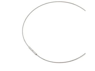 Collier câble acier et fermoir titane Boccia 0802.01 - Réf. 0802 01