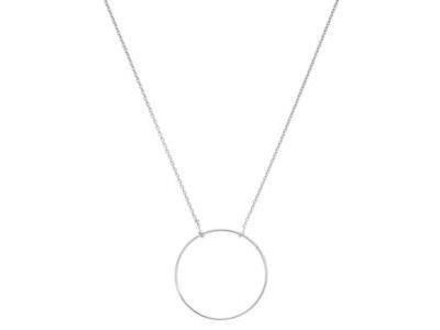 Collier Cercle 20 mm or gris 750/1000 - Réf. B91714