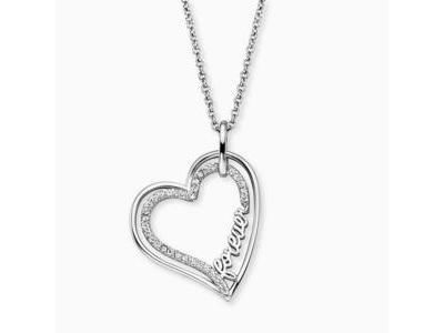 Collier Cœur Argent Zircon For Ever Engelsrufer - ERN-FOREVER-ZI - Réf. ERN-FOREVER-ZI