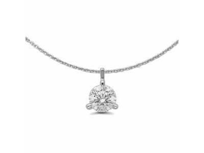 Collier Diamant 3 griffes 0.20 Carat H-SI Or Gris 750 - AHND2226.20G - Réf. AHND2226.20G DP OG