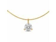 Collier Diamant 3 griffes 0.20 Carat H-SI Or Jaune 750 - AHND2226.20J DP OJ - Réf. AHND2226.20J DP OJ