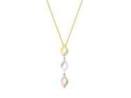 Collier Diamant et Or Tricolore Gris, Jaune et Rose 750/1000 - RY527TB4 - Réf. RY527TB4