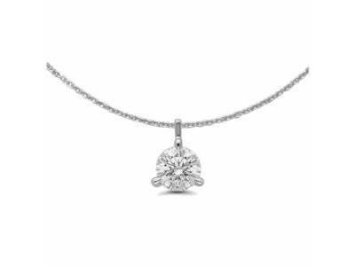 Collier Diamant Naturel 0.10 Carat HSI Or Gris 750/1000 - AHND2226.10G DP OG - Réf. AHND2226.10G DP OG