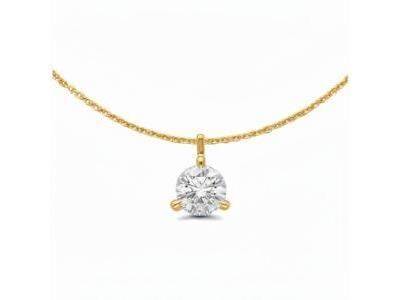 Collier Diamant Naturel 0.10 Carat HSI Or Jaune 750 - AHND2226.10J - Réf. AHND2226.10J DP OJ