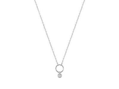 Collier Diamant Naturel Serti Clos Or Gris 750/1000 - 3.7316.31 - Réf. 3.7316.31