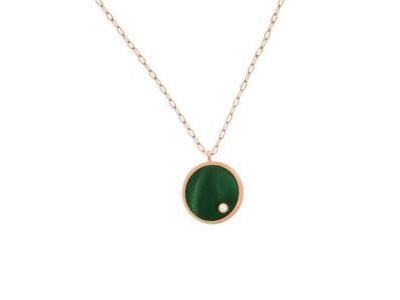 Collier Éclipse Or Rose 750 Résine Verte Clozeau - C1R626RVBDI - Réf. C1R626RVBDI