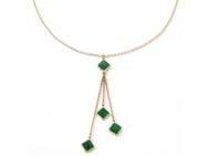 Collier en Or Jaune 750/1000 Malachite Verte - 11871 - Réf. 11871